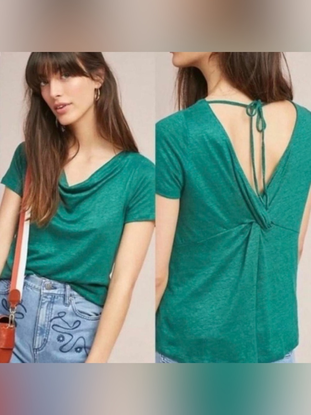 Anthropologie Maeve Cowl Neck Top